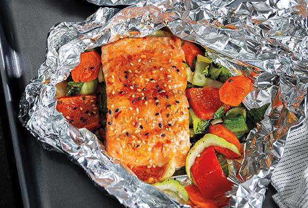 Sheet-Pan Orange-Ginger Salmon Foil Packets